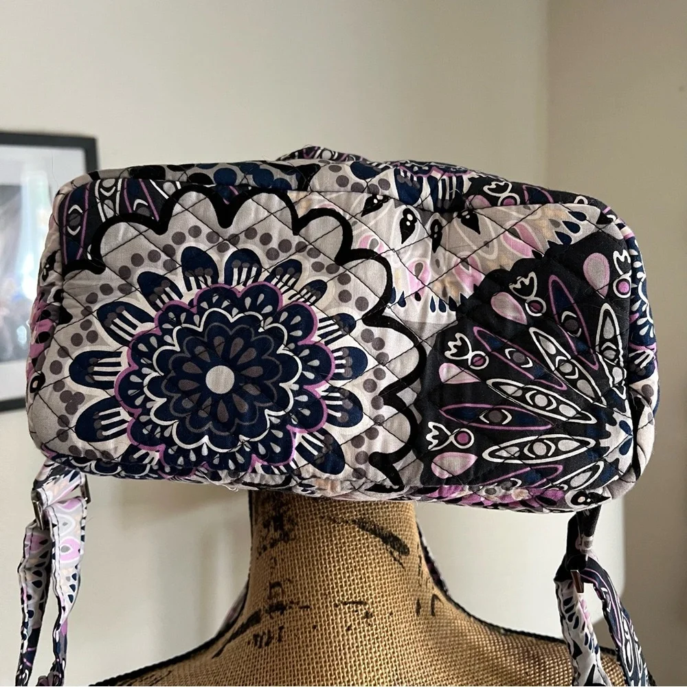 Vera Bradley Mimosa Medallion Purple Floral Essential Compact Backpack